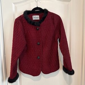 Quilted Jacket with fur cuffs